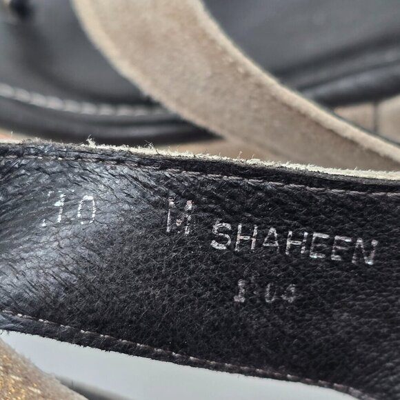 Donald J. Pliner Shaheen Metallic Thong Platform Leather Wedge Sandals Size 10 - Picture 10 of 13